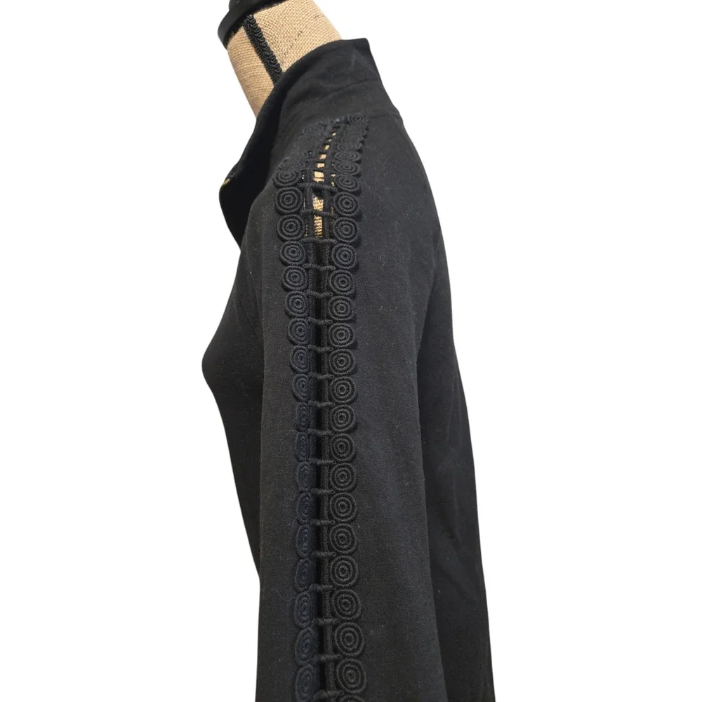 Lily pulitzer black quarter zip dress with sleeve detailing, size small - Picture 4 of 6